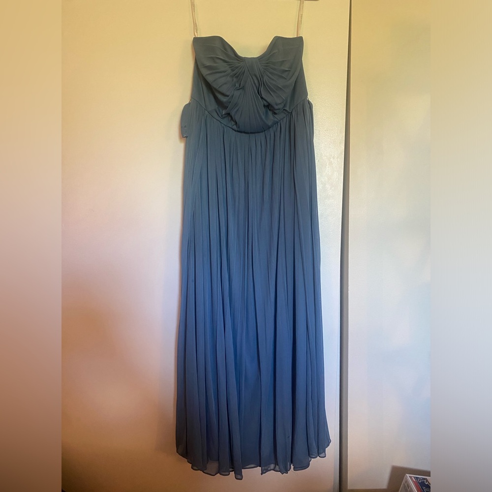 David’s Bridal Versa Convertible Dress in Steel Blue